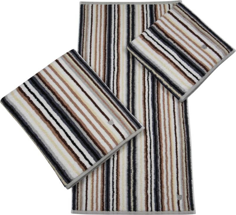 ROSS Duschtuch Vita, Frottier (1-St), mit Streifen und gesticktem ROSS-Emblem von ROSS