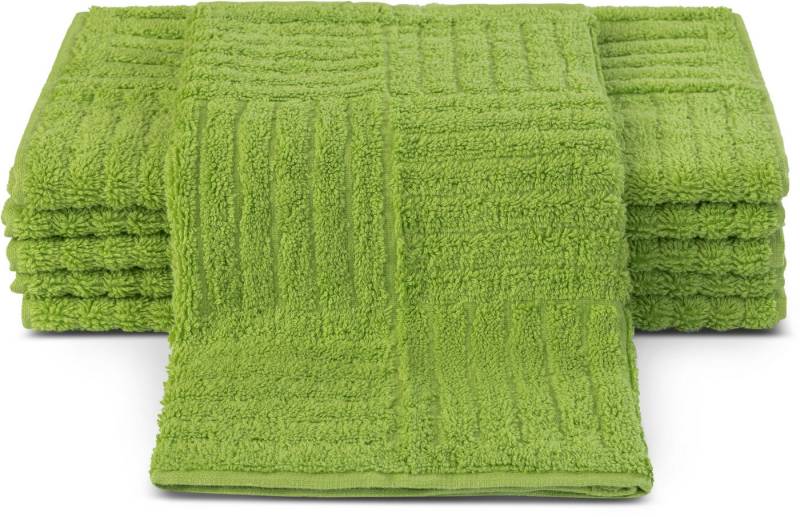 ROSS Gästehandtücher CARRE, Frottier (Packung, 6-St), 100% Baumwolle, Rippenstruktur, große Farbauswahl von ROSS