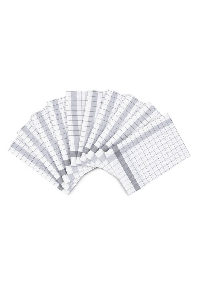 ROSS Geschirrtuch Exclusiv - Halbleinen, (Spar-Set, 10-tlg., 10 X Geschirrtuch (50 X 70cm), 10 X Geschirrtuch im Set - Baumwolle - Strapazierfähig von ROSS