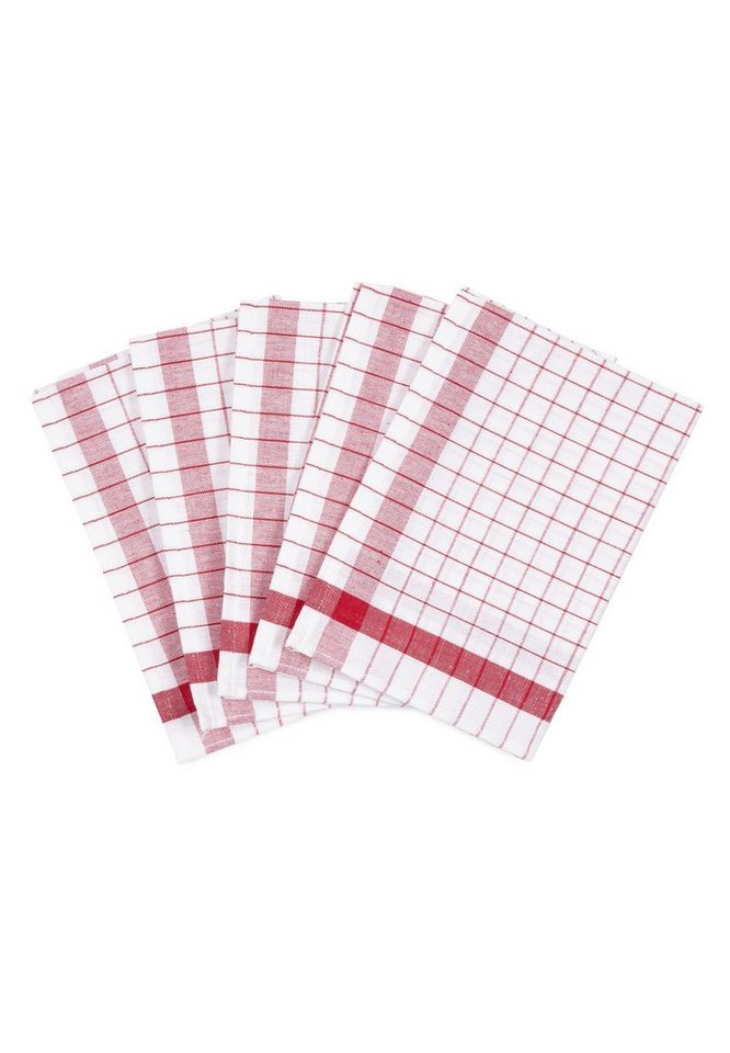 ROSS Geschirrtuch Exclusiv, (Spar-Set, 5-tlg., 5 X Geschirrtuch (50 X 70cm), 5 X Geschirrtuch im Set - Baumwolle - Strapazierfähig von ROSS