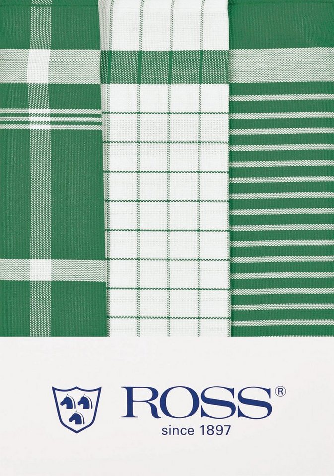 ROSS Geschirrtuch Ross Geschirrtücher 3er Pack Halbleinen, Set mit 3 Geschirrtüchern von ROSS