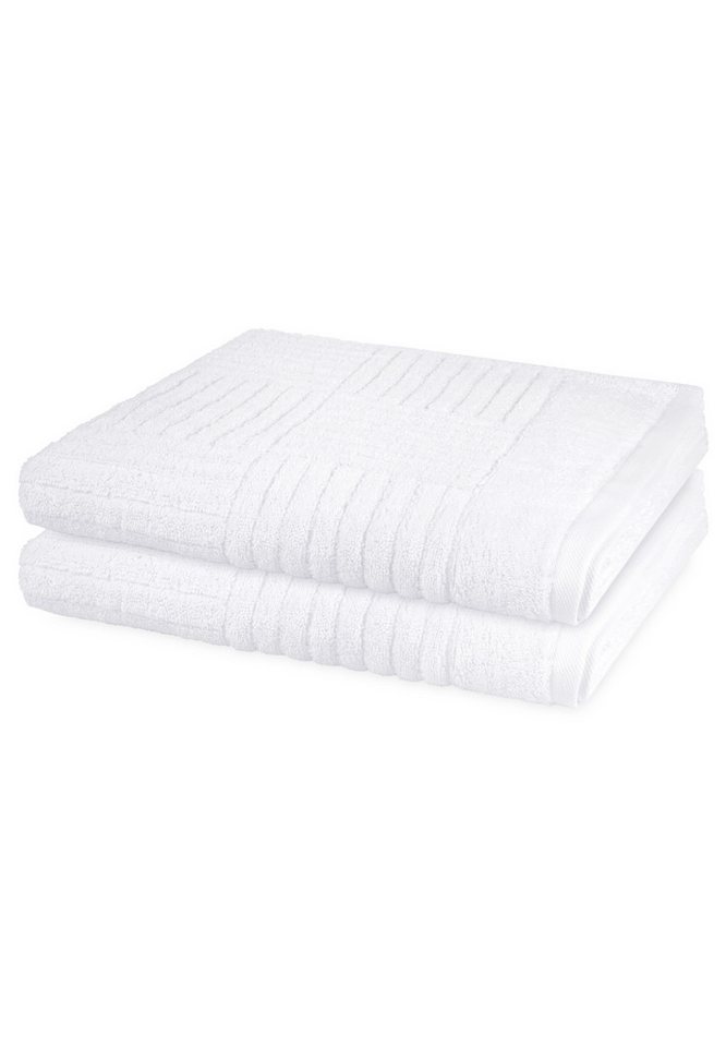ROSS Handtuch Set Carre, Walkfrottee (Spar-Set, 2-St), 2 X Duschtuch im Set - Baumwolle - Saugstark ROSS Handtuch Set Carre, Walkfrottee (Spar-Set, 2-St), 2 X Duschtuch im Set - Baumwolle - Saugstark von ROSS