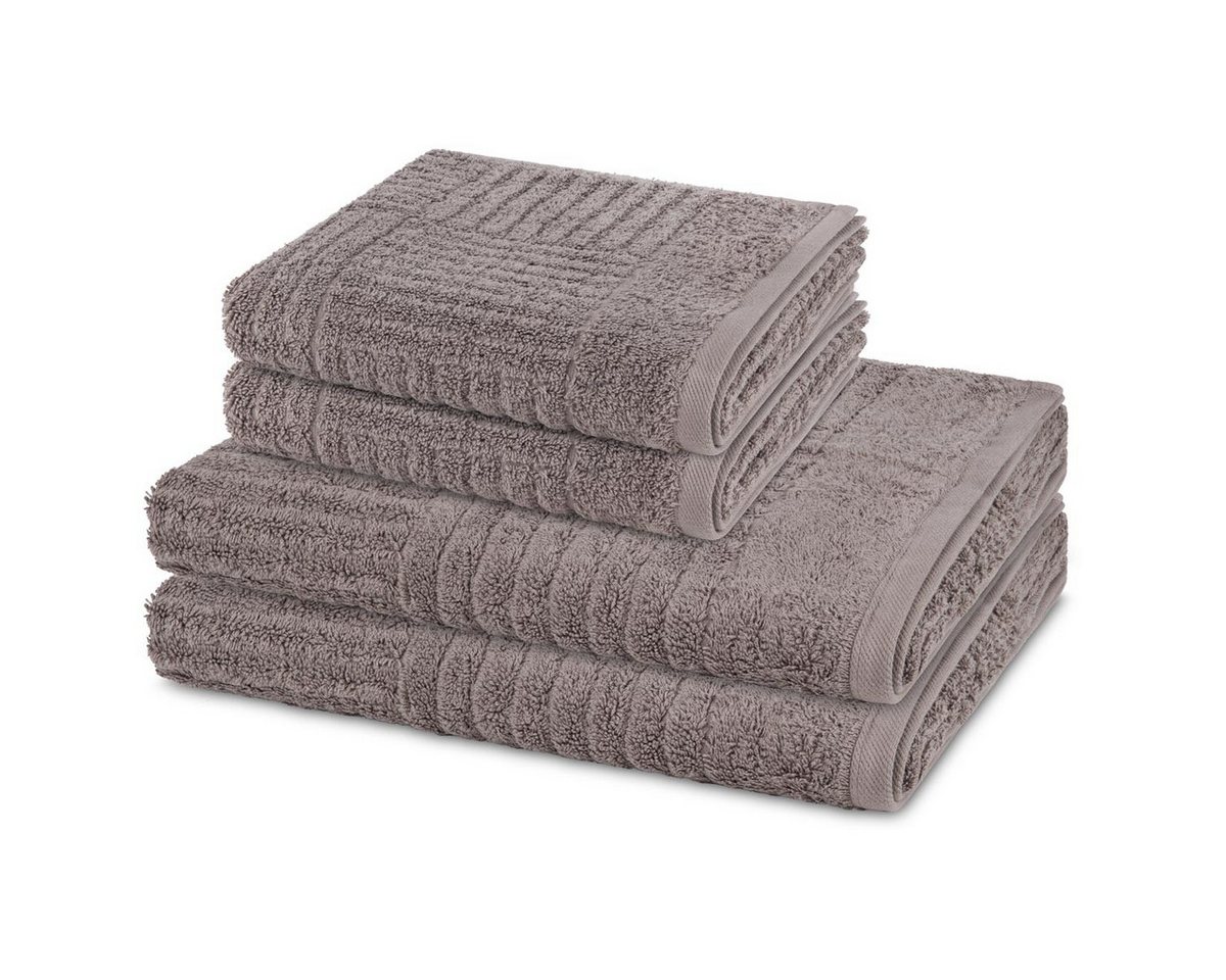ROSS Handtuch Set Carre, Walkfrottee (Spar-Set, 4-St), 2 X Handtuch 2 X Duschtuch im Set - Baumwolle - Saugstark ROSS Handtuch Set Carre, Walkfrottee (Spar-Set, 4-St), 2 X Handtuch 2 X Duschtuch im Set - Baumwolle - Saugstark von ROSS