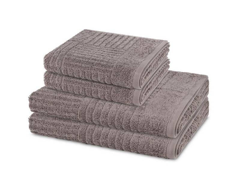 ROSS Handtuch Set Carre, Walkfrottee (Spar-Set, 4-St), 2 X Handtuch 2 X Duschtuch im Set - Baumwolle - Saugstark ROSS Handtuch Set Carre, Walkfrottee (Spar-Set, 4-St), 2 X Handtuch 2 X Duschtuch im Set - Baumwolle - Saugstark von ROSS