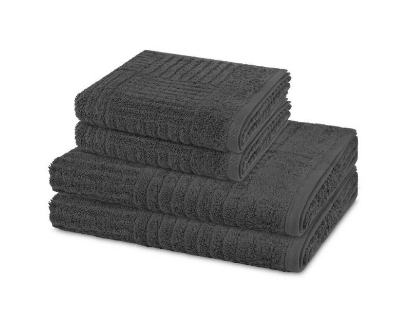 ROSS Handtuch Set Carre, Walkfrottee (Spar-Set, 4-St), 2 X Handtuch 2 X Duschtuch im Set - Baumwolle - Saugstark ROSS Handtuch Set Carre, Walkfrottee (Spar-Set, 4-St), 2 X Handtuch 2 X Duschtuch im Set - Baumwolle - Saugstark von ROSS
