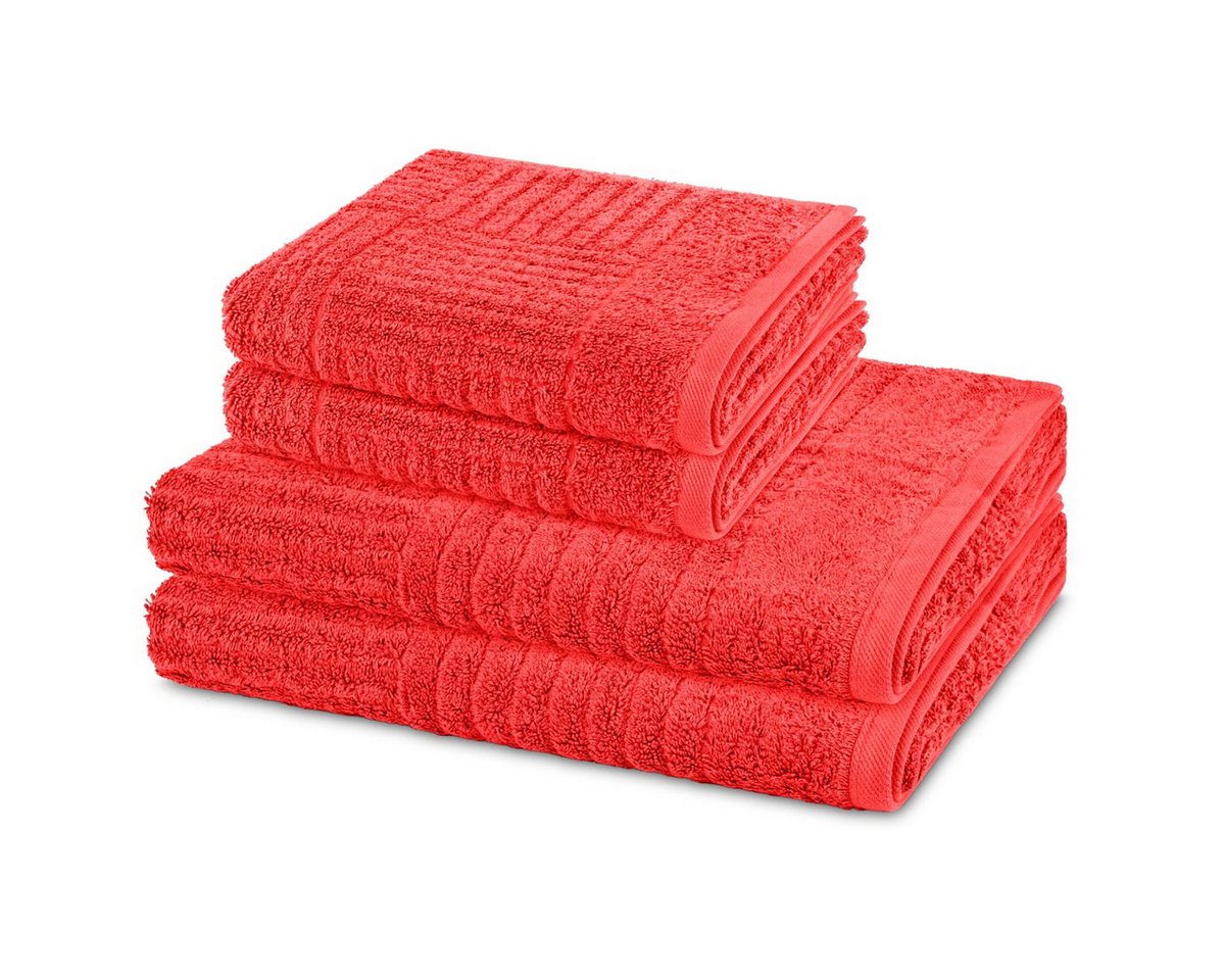 ROSS Handtuch Set Carre, Walkfrottee (Spar-Set, 4-St), 2 X Handtuch 2 X Duschtuch im Set - Baumwolle - Saugstark ROSS Handtuch Set Carre, Walkfrottee (Spar-Set, 4-St), 2 X Handtuch 2 X Duschtuch im Set - Baumwolle - Saugstark von ROSS