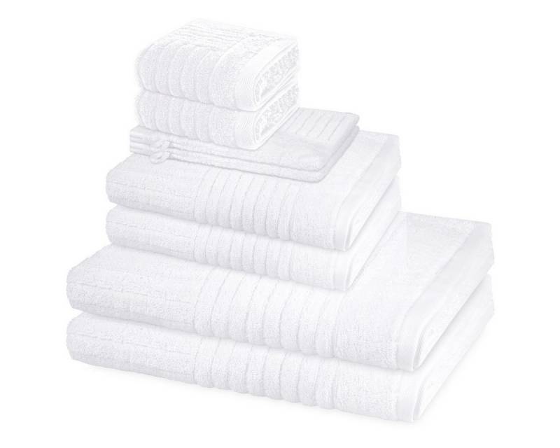 ROSS Handtuch Set Carre, Walkfrottee (Spar-Set, 8-St), 2 X Wasch- 2 X Gäste- 2 X Dusch- 2 X Handtuch im Set - Baumwolle ROSS Handtuch Set Carre, Walkfrottee (Spar-Set, 8-St), 2 X Wasch- 2 X Gäste- 2 X Dusch- 2 X Handtuch im Set - Baumwolle von ROSS