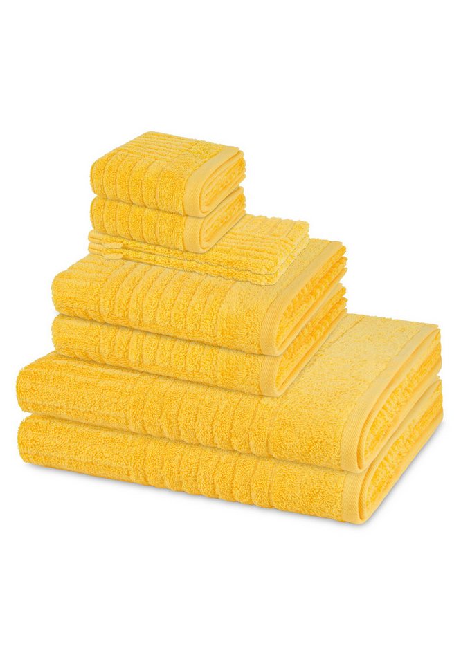 ROSS Handtuch Set Carre, Walkfrottee (Spar-Set, 8-St), 2 X Wasch- 2 X Gäste- 2 X Dusch- 2 X Handtuch im Set - Baumwolle ROSS Handtuch Set Carre, Walkfrottee (Spar-Set, 8-St), 2 X Wasch- 2 X Gäste- 2 X Dusch- 2 X Handtuch im Set - Baumwolle von ROSS