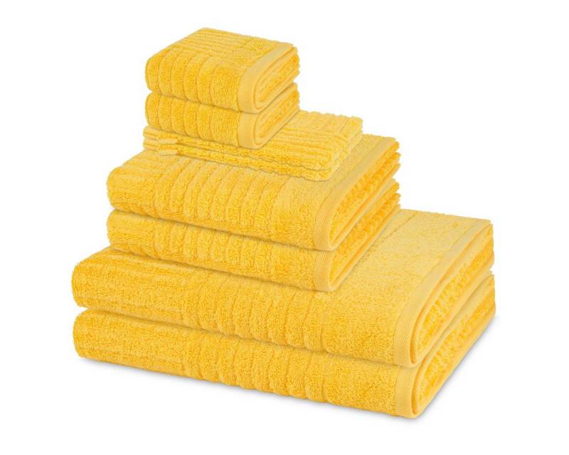 ROSS Handtuch Set Carre, Walkfrottee (Spar-Set, 8-St), 2 X Wasch- 2 X Gäste- 2 X Dusch- 2 X Handtuch im Set - Baumwolle von ROSS