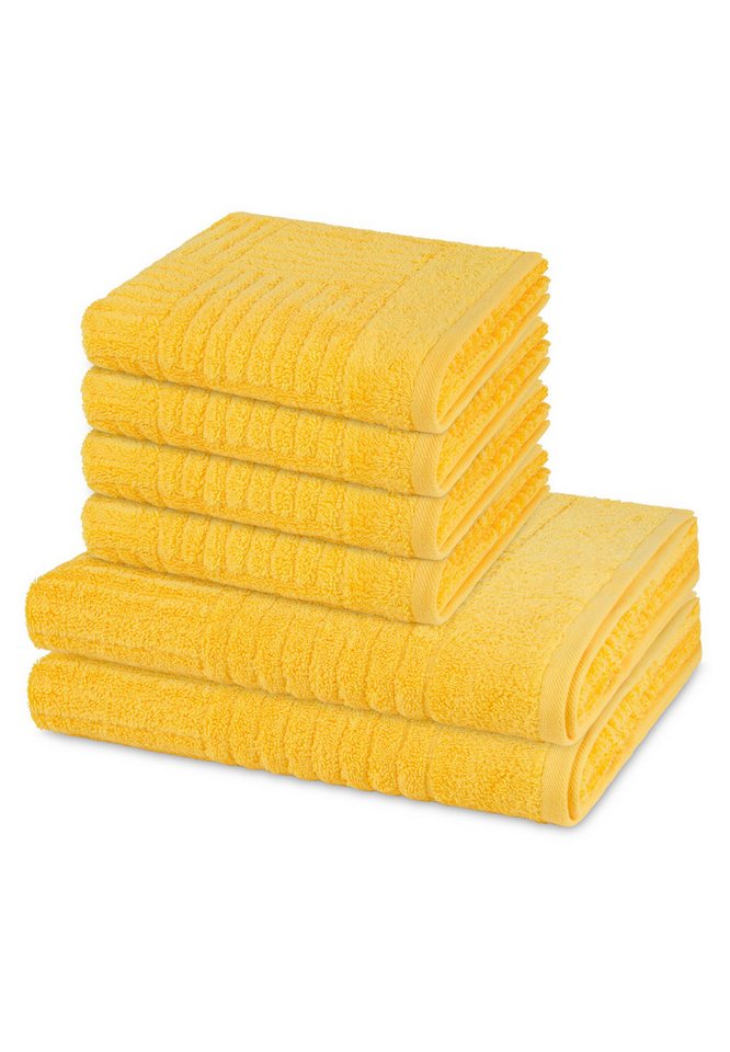 ROSS Handtuch Set Carre, Walkfrottee (Spar-Set, 6-St), 4 X Handtuch 2 X Duschtuch im Set - Baumwolle - Saugstark ROSS Handtuch Set Carre, Walkfrottee (Spar-Set, 6-St), 4 X Handtuch 2 X Duschtuch im Set - Baumwolle - Saugstark von ROSS