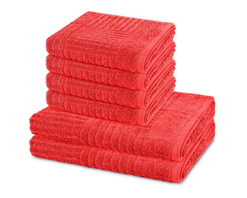 ROSS Handtuch Set Carre, Walkfrottee (Spar-Set, 6-St), 4 X Handtuch 2 X Duschtuch im Set - Baumwolle - Saugstark ROSS Handtuch Set Carre, Walkfrottee (Spar-Set, 6-St), 4 X Handtuch 2 X Duschtuch im Set - Baumwolle - Saugstark von ROSS