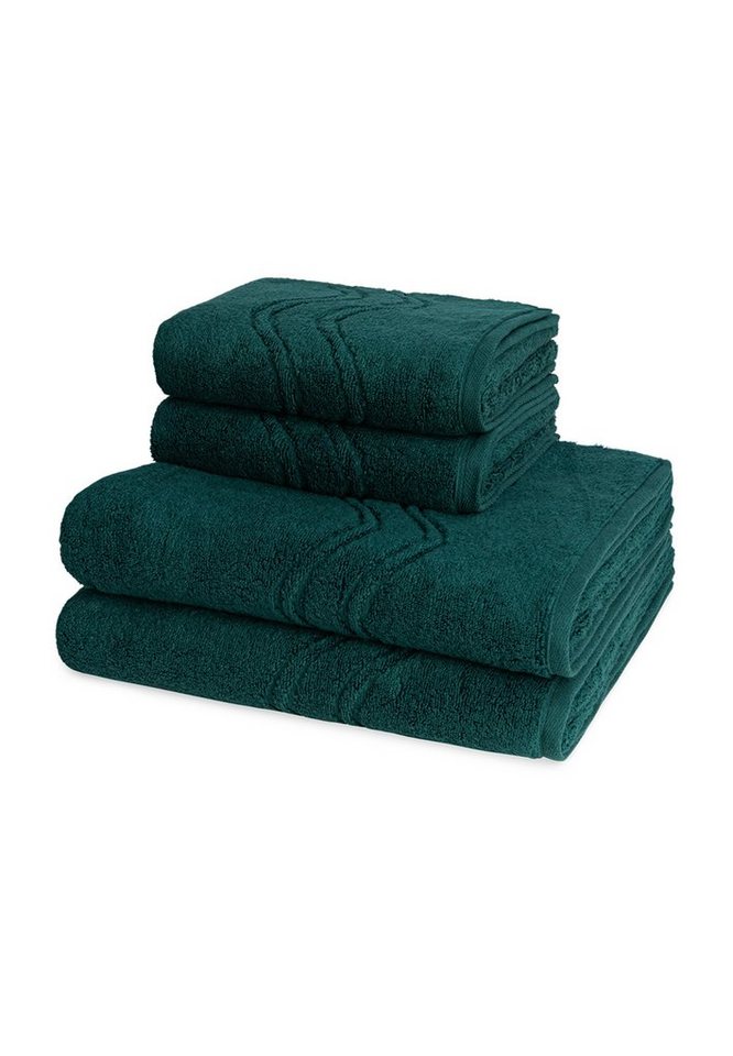 ROSS Handtuch Set Cashmere feeling, Walkfrottee (Spar-Set, 4-St), 2 X Handtuch 2 X Duschtuch - im Set - Baumwolle - Saugstark von ROSS