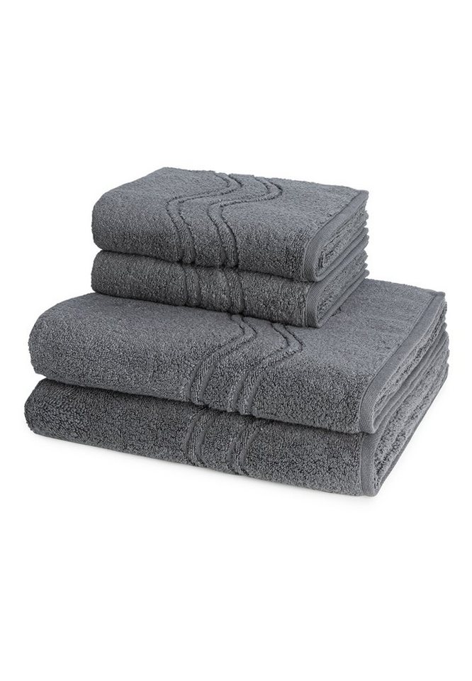 ROSS Handtuch Set Cashmere feeling, Walkfrottee (Spar-Set, 4-St), 2 X Handtuch 2 X Duschtuch im Set - Baumwolle - Saugstark von ROSS