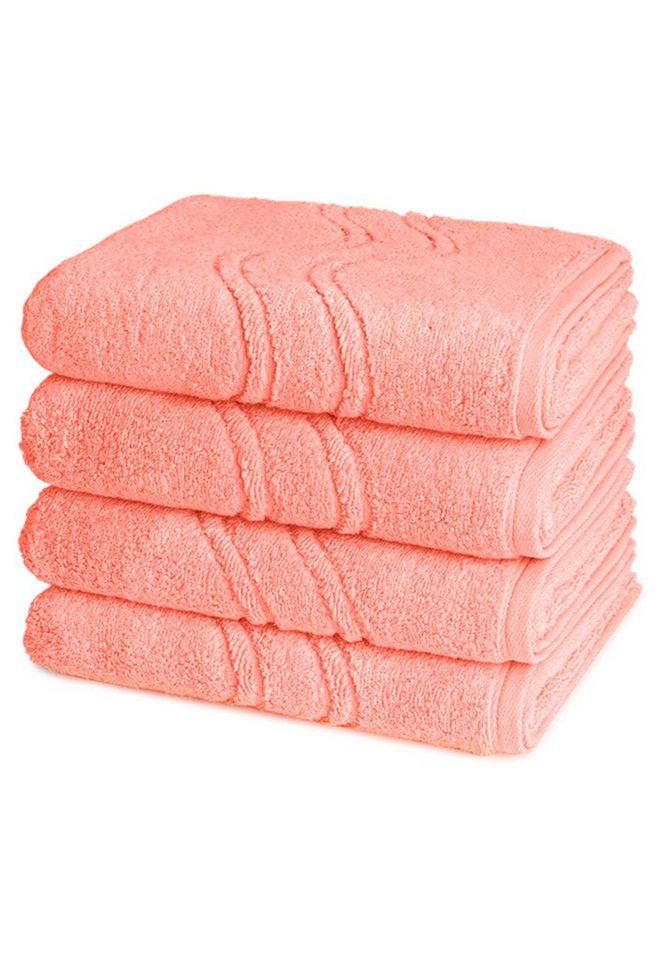 ROSS Handtuch Set Cashmere feeling, Walkfrottee (Spar-Set, 4-St), 4 X Handtuch - im Set - Baumwolle - Saugfähiger und sehr weicher Griff von ROSS