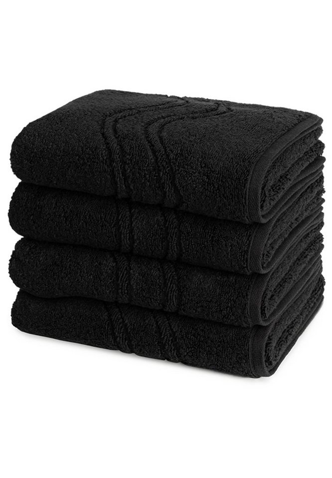 ROSS Handtuch Set Cashmere feeling, Walkfrottee, (Spar-Set, 4-tlg), 4 X Handtuch - im Set - Baumwolle - Saugfähiger und sehr weicher Griff von ROSS