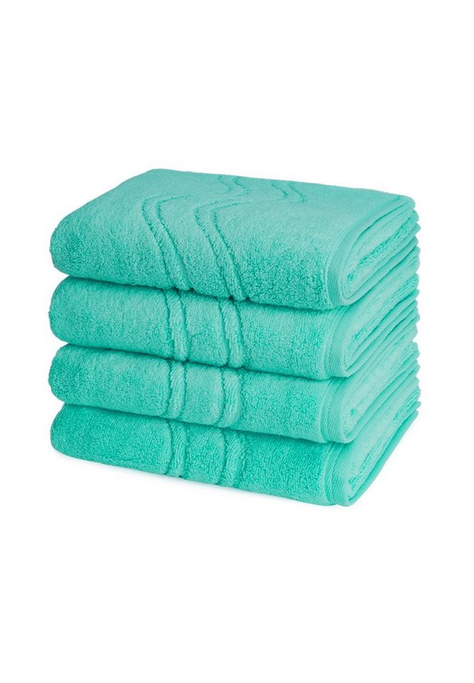 ROSS Handtuch Set Cashmere feeling, Walkfrottee, (Spar-Set, 4-tlg), 4 X Handtuch - im Set - Baumwolle - Saugfähiger und sehr weicher Griff von ROSS