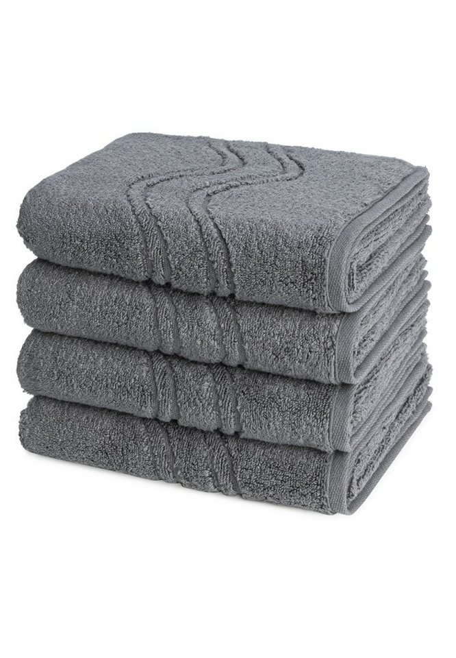 ROSS Handtuch Set Cashmere feeling, Walkfrottee (Spar-Set, 4-St), 4 X Handtuch - im Set - Baumwolle - Saugstark von ROSS