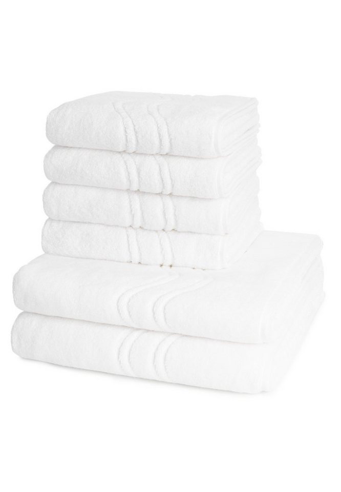 ROSS Handtuch Set Cashmere feeling, Walkfrottee, (Spar-Set, 6-tlg), 4 X Handtuch 2 X Duschtuch - im Set - Baumwolle - von ROSS