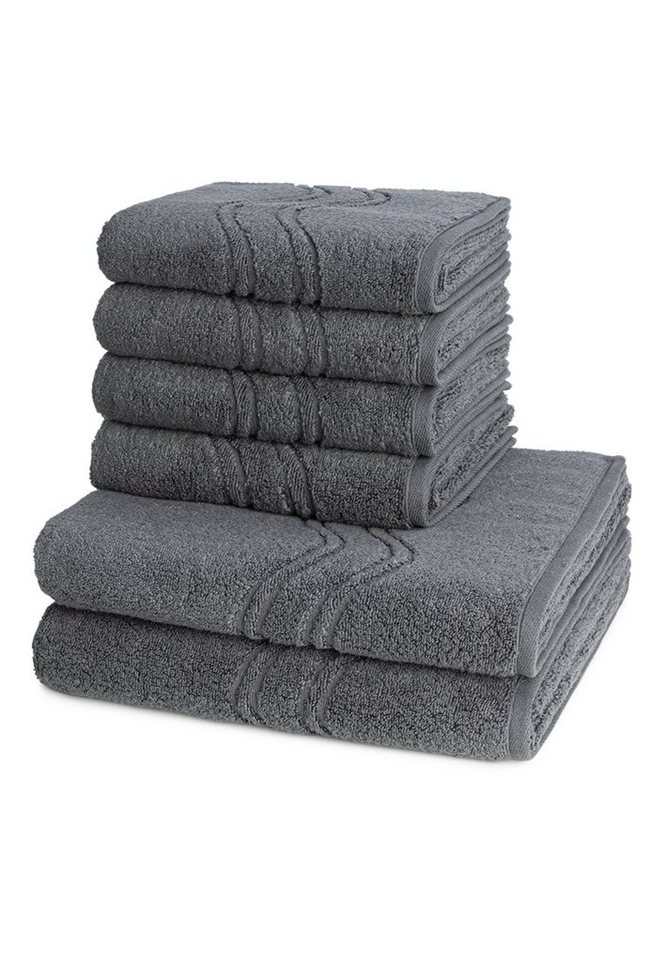 ROSS Handtuch Set Cashmere feeling, Walkfrottee (Spar-Set, 6-St), 4 X Handtuch 2 X Duschtuch - im Set - Baumwolle - Saugstark von ROSS