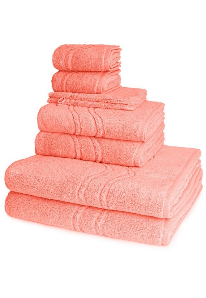 ROSS Handtuch Set Cashmere feeling, Walkfrottee (Spar-Set, 8-St), 2 X Wasch- 2 X Gäste- 2 X Dusch- 2 X Handtuch im Set - Baumwolle von ROSS