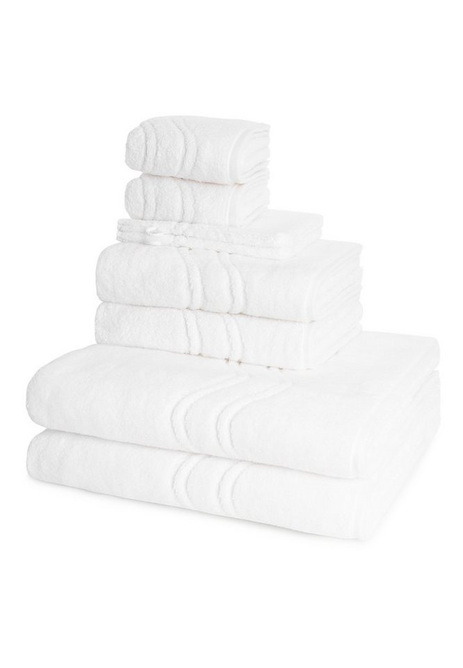 ROSS Handtuch Set Cashmere feeling, Walkfrottee (Spar-Set, 8-St), 2 X Wasch- 2 X Gäste- 2 X Dusch- 2 X Handtuch im Set - Baumwolle von ROSS