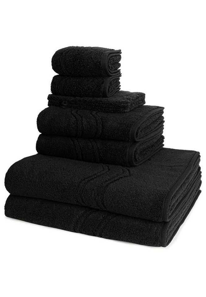 ROSS Handtuch Set Cashmere feeling, Walkfrottee (Spar-Set, 8-St), 2 X Wasch- 2 X Gäste- 2 X Dusch- 2 X Handtuch im Set - Baumwolle von ROSS
