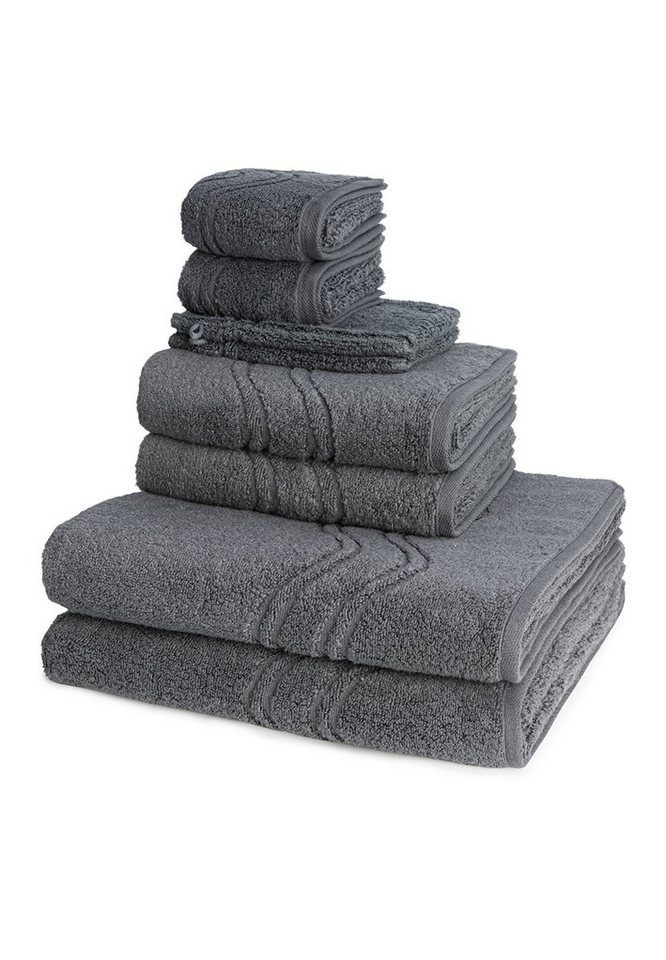 ROSS Handtuch Set Cashmere feeling, Walkfrottee (Spar-Set, 8-St), 2 X Wasch- 2 X Gäste- 2 X Dusch- 2 X Handtuch im Set - Baumwolle von ROSS