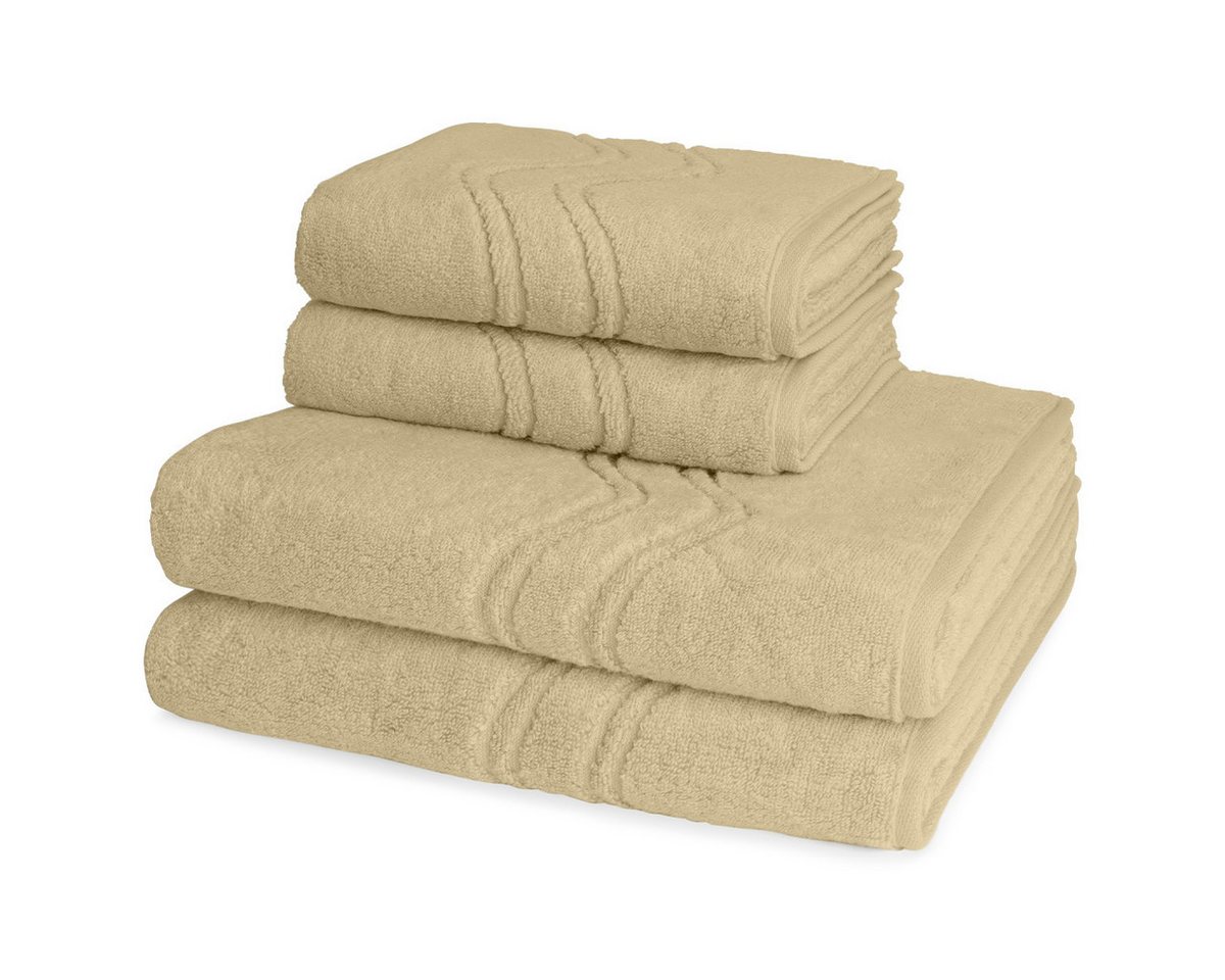 ROSS Handtuch Set Cashmere feeling, Walkfrottee (Spar-Set, 4-St), 2 X Handtuch 2 X Duschtuch im Set - Baumwolle - Saugstark von ROSS