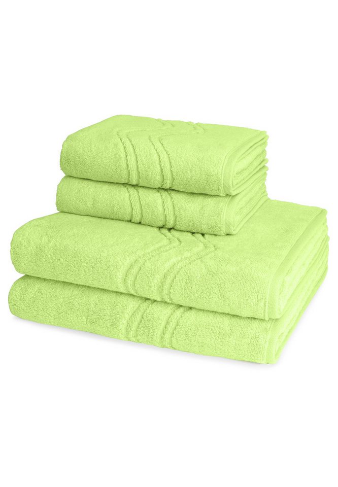 ROSS Handtuch Set Cashmere feeling, Walkfrottee (Spar-Set, 4-St), 2 X Handtuch 2 X Duschtuch im Set - Baumwolle - Saugstark von ROSS