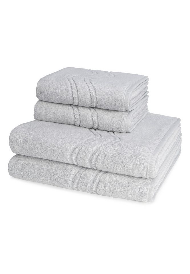 ROSS Handtuch Set Cashmere feeling, Walkfrottee (Spar-Set, 4-St), 2 X Handtuch 2 X Duschtuch - im Set - Baumwolle von ROSS