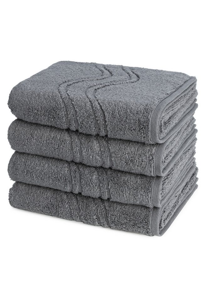 ROSS Handtuch Set Cashmere feeling, Walkfrottee (Spar-Set, 4-St), 4 X Handtuch - im Set - Baumwolle - Saugfähiger und sehr weicher Griff von ROSS