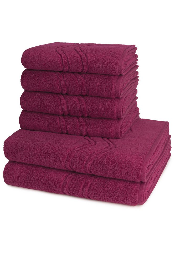 ROSS Handtuch Set Cashmere feeling, Walkfrottee (Spar-Set, 6-St), 4 X Handtuch 2 X Duschtuch im Set - Baumwolle - Saugstark von ROSS
