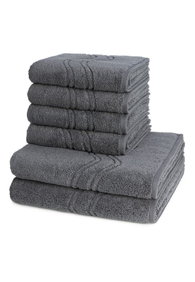 ROSS Handtuch Set Cashmere feeling, Walkfrottee (Spar-Set, 6-St), 4 X Handtuch 2 X Duschtuch - im Set - Baumwolle von ROSS