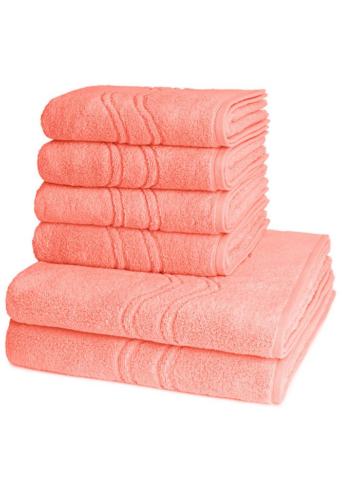 ROSS Handtuch Set Cashmere feeling, Walkfrottee (Spar-Set, 6-St), 4 X Handtuch 2 X Duschtuch - im Set - Baumwolle von ROSS