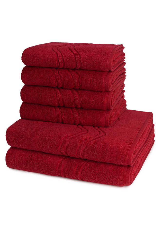 ROSS Handtuch Set Cashmere feeling, Walkfrottee (Spar-Set, 6-St), 4 X Handtuch 2 X Duschtuch - im Set - Baumwolle von ROSS