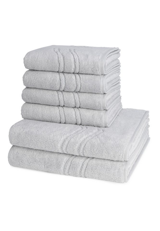 ROSS Handtuch Set Cashmere feeling, Walkfrottee (Spar-Set, 6-St), 4 X Handtuch 2 X Duschtuch - im Set - Baumwolle von ROSS