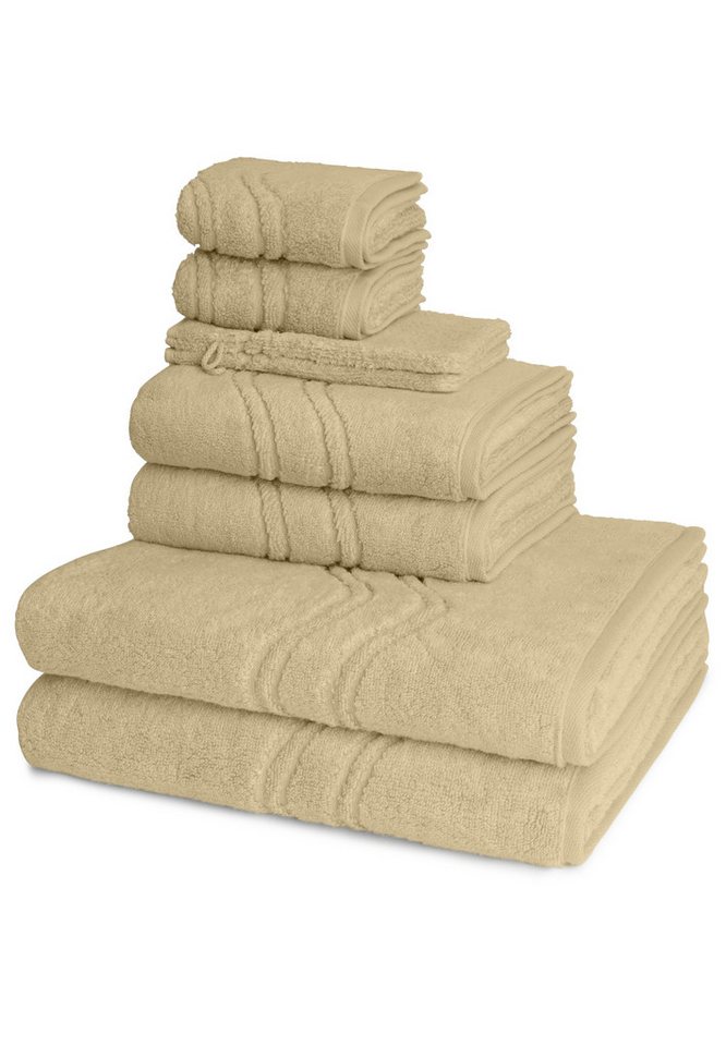 ROSS Handtuch Set Cashmere feeling, Walkfrottee (Spar-Set, 8-St), 2 X Wasch- 2 X Gäste- 2 X Dusch- 2 X Handtuch im Set - Baumwolle von ROSS