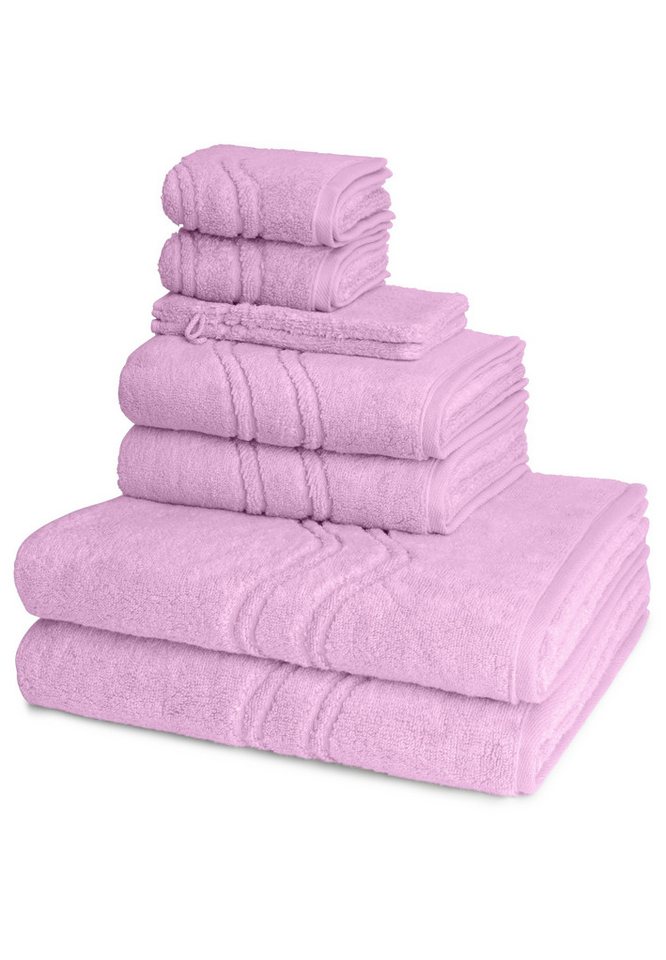 ROSS Handtuch Set Cashmere feeling, Walkfrottee (Spar-Set, 8-St), 2 X Wasch- 2 X Gäste- 2 X Dusch- 2 X Handtuch im Set - Baumwolle von ROSS