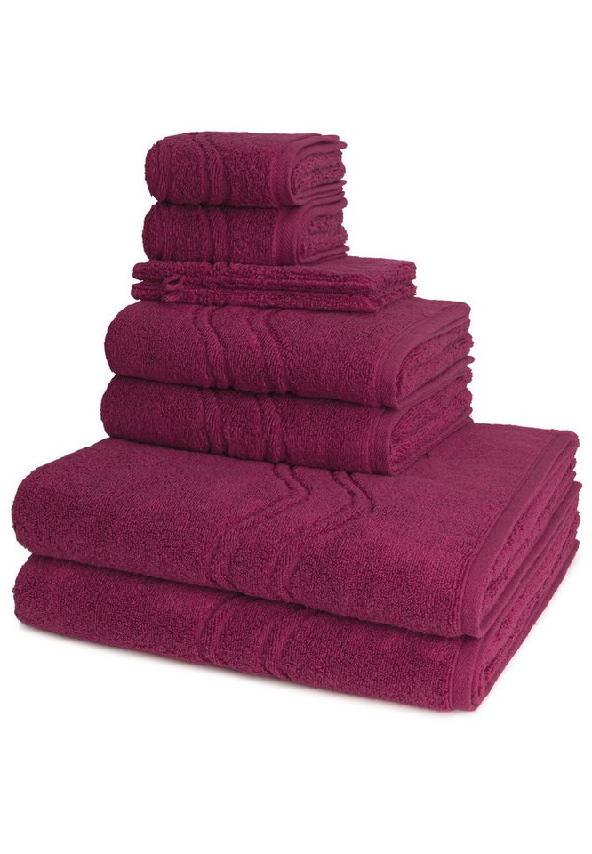 ROSS Handtuch Set Cashmere feeling, Walkfrottee (Spar-Set, 8-St), 2 X Wasch- 2 X Gäste- 2 X Dusch- 2 X Handtuch im Set - Baumwolle von ROSS