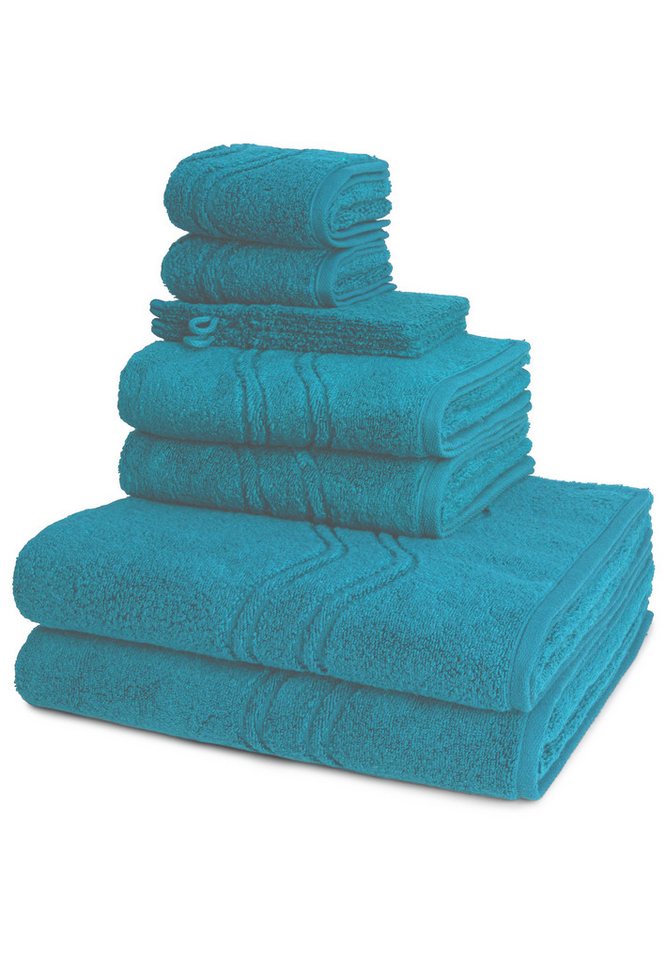 ROSS Handtuch Set Cashmere feeling, Walkfrottee (Spar-Set, 8-St), 2 X Wasch- 2 X Gäste- 2 X Dusch- 2 X Handtuch im Set - Baumwolle von ROSS