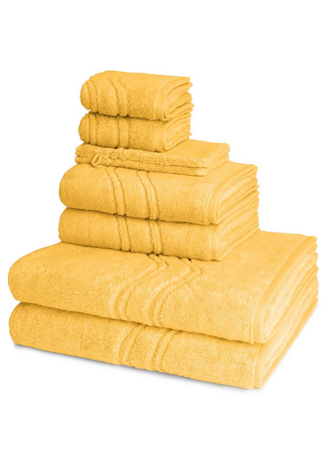 ROSS Handtuch Set Cashmere feeling, Walkfrottee (Spar-Set, 8-St), 2 X Wasch- 2 X Gäste- 2 X Dusch- 2 X Handtuch im Set - Baumwolle von ROSS