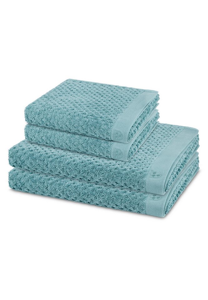 ROSS Handtuch Set Harmony, Walkfrottee (Spar-Set, 4-St), 2 X Handtuch 2 X Duschtuch im Set - Baumwolle - Saugstark von ROSS