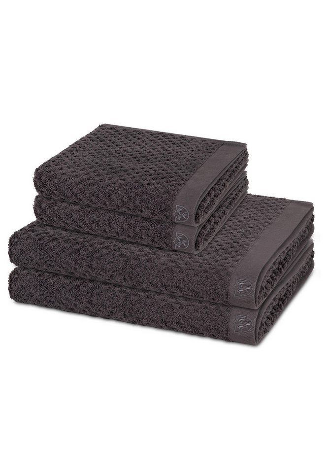 ROSS Handtuch Set Harmony, Walkfrottee (Spar-Set, 4-St), 2 X Handtuch 2 X Duschtuch im Set - Baumwolle - Saugstark von ROSS