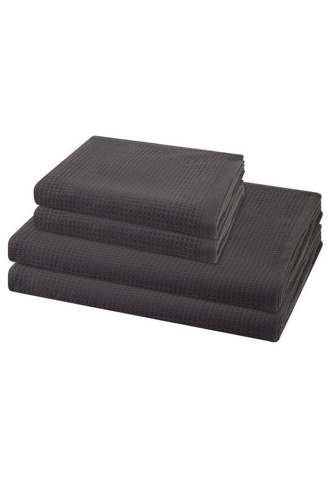 ROSS Handtuch Set Pique, Pique (Spar-Set, 4-St), 2 X Handtuch 2 X Duschtuch im Set - Baumwolle - Saugstark von ROSS