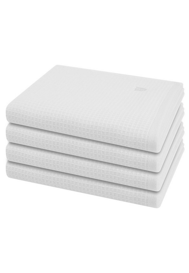 ROSS Handtuch Set Pique, Pique (Spar-Set, 4-St), 4 X Handtuch im Set - Baumwolle - Saugstark von ROSS