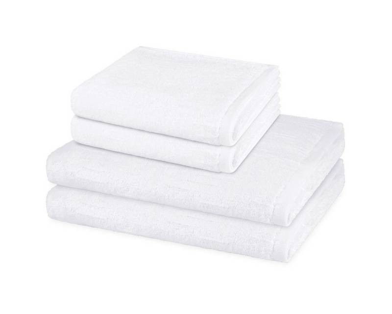 ROSS Handtuch Set Premium, Walkfrottee (Spar-Set, 4-St), 2 X Handtuch 2 X Duschtuch im Set - Baumwolle - Saugstark von ROSS