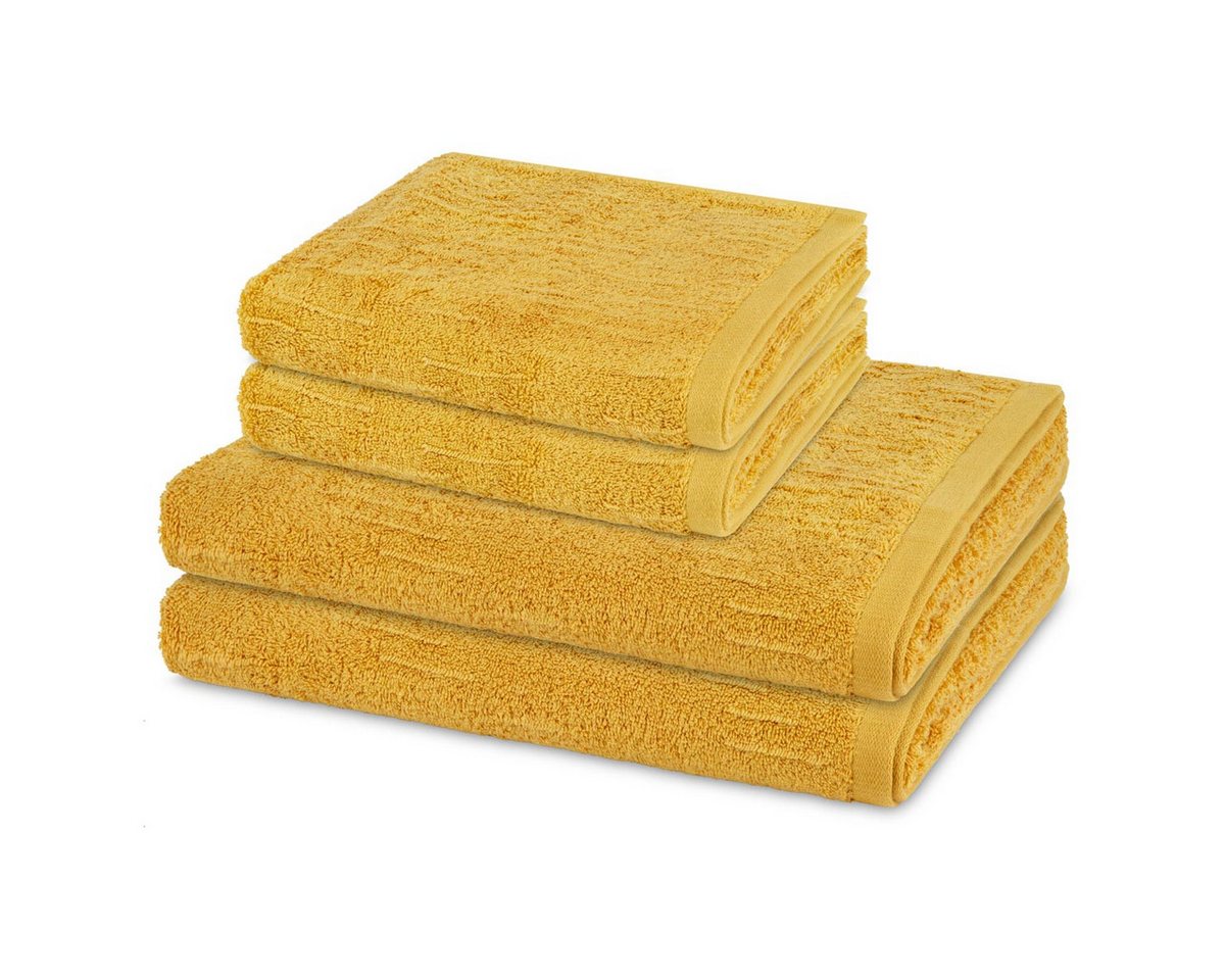 ROSS Handtuch Set Premium, Walkfrottee (Spar-Set, 4-St), 2 X Handtuch 2 X Duschtuch im Set - Baumwolle - Saugstark von ROSS