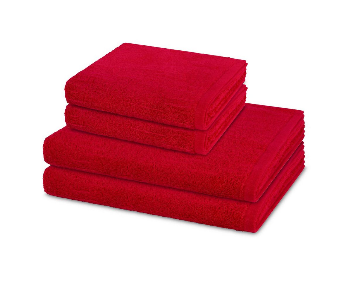 ROSS Handtuch Set Premium, Walkfrottee (Spar-Set, 4-St), 2 X Handtuch 2 X Duschtuch im Set - Baumwolle - Saugstark von ROSS