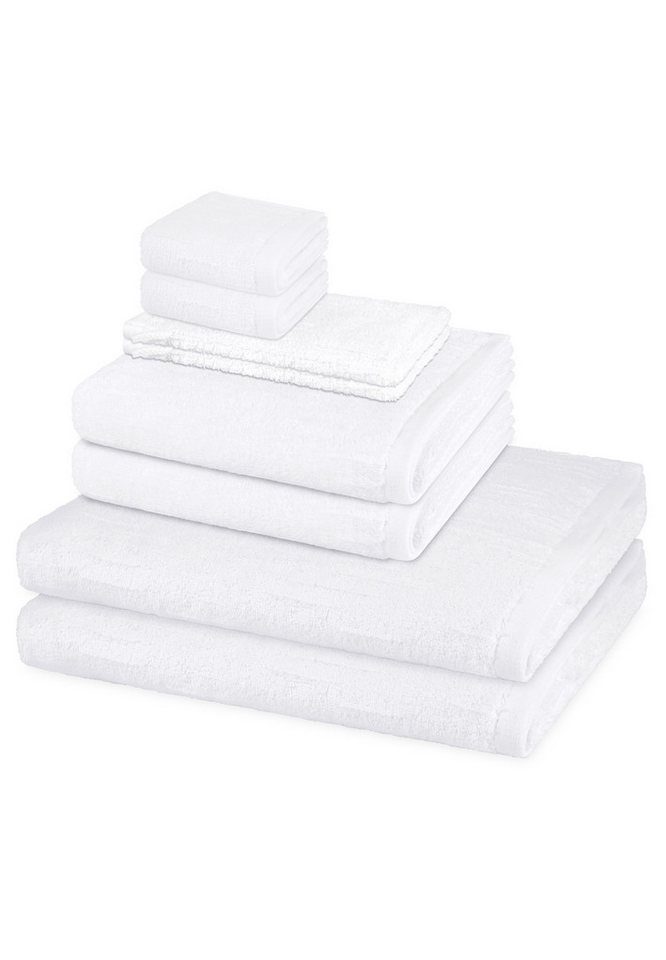 ROSS Handtuch Set Premium, Walkfrottee (Spar-Set, 8-St), 2 X Wasch- 2 X Gäste- 2 X Dusch- 2 X Handtuch im Set - Baumwolle ROSS Handtuch Set Premium, Walkfrottee (Spar-Set, 8-St), 2 X Wasch- 2 X Gäste- 2 X Dusch- 2 X Handtuch im Set - Baumwolle von ROSS