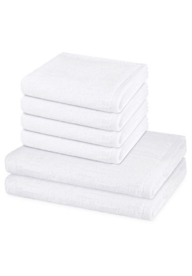 ROSS Handtuch Set Premium, Walkfrottee (Spar-Set, 6-St), 4 X Handtuch 2 X Duschtuch im Set - Baumwolle - Saugstark ROSS Handtuch Set Premium, Walkfrottee (Spar-Set, 6-St), 4 X Handtuch 2 X Duschtuch im Set - Baumwolle - Saugstark von ROSS